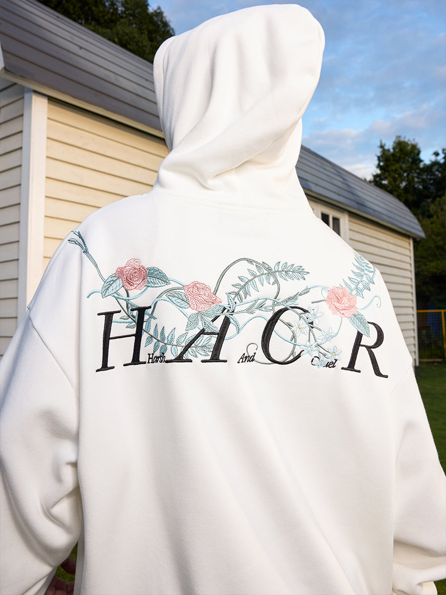 Harshandcruel Entwined Begonia Colorway Embroidered Hoodie