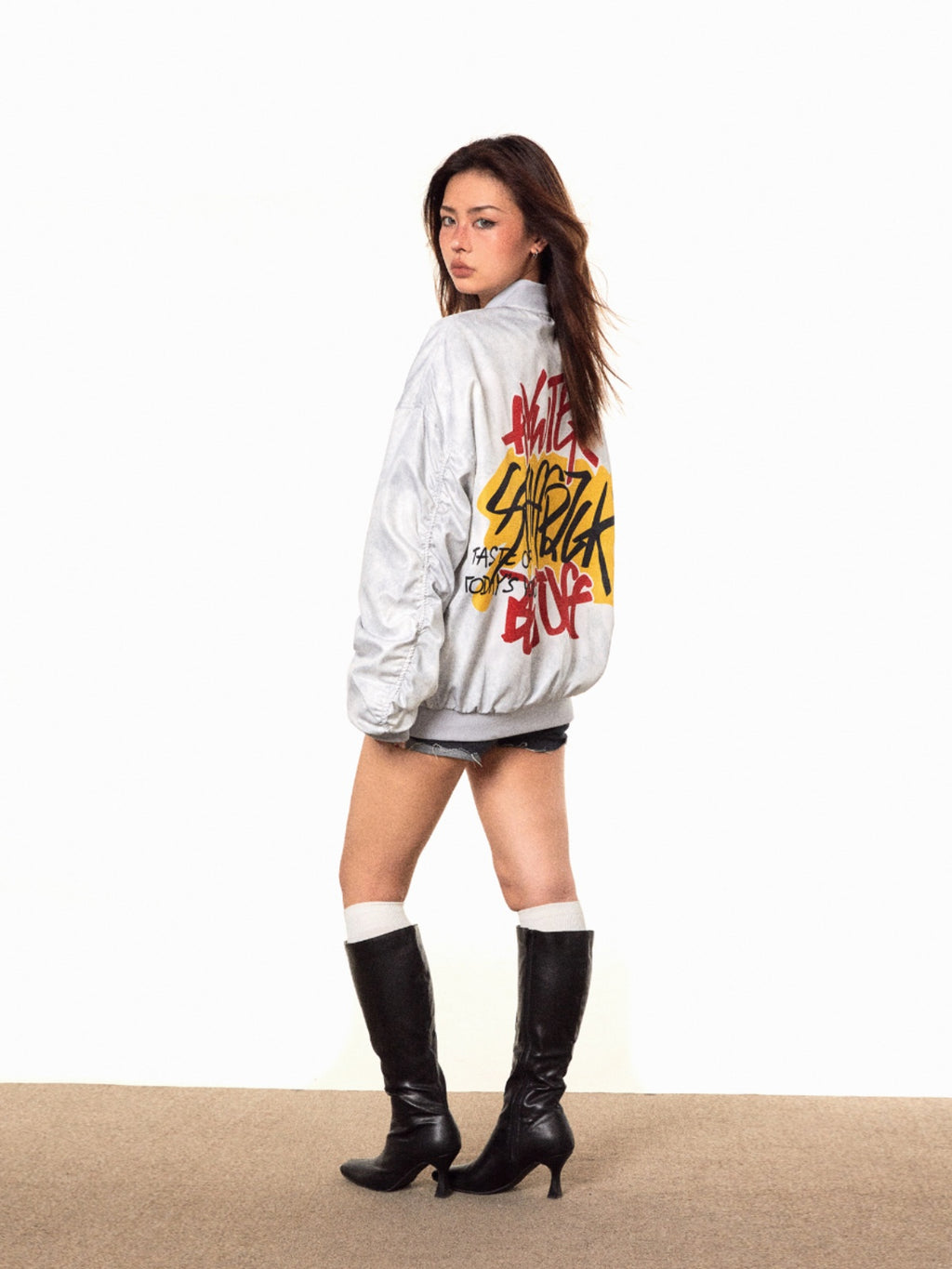 BLACKBB Graffiti Pioneer Flight جاكيت بسحاب لراكبي الدراجات النارية