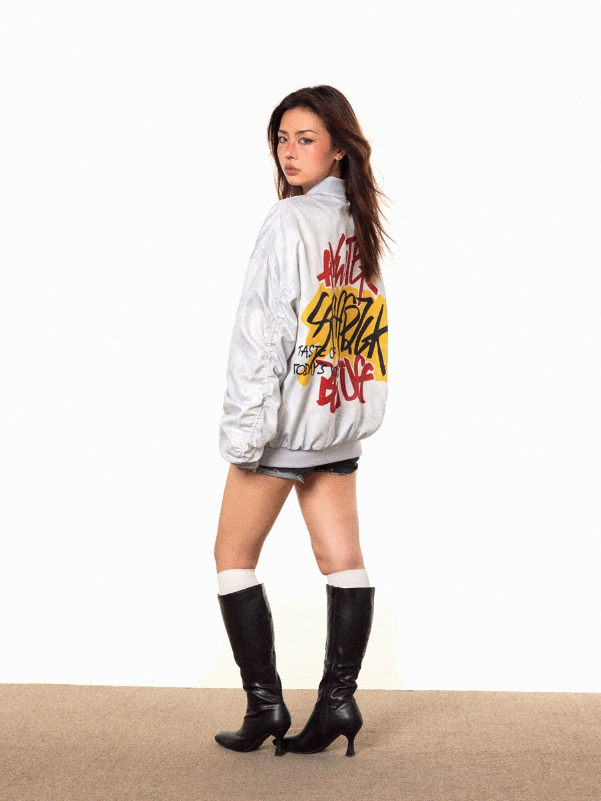 BLACKBB Graffiti Pioneer Flight جاكيت بسحاب لراكبي الدراجات النارية