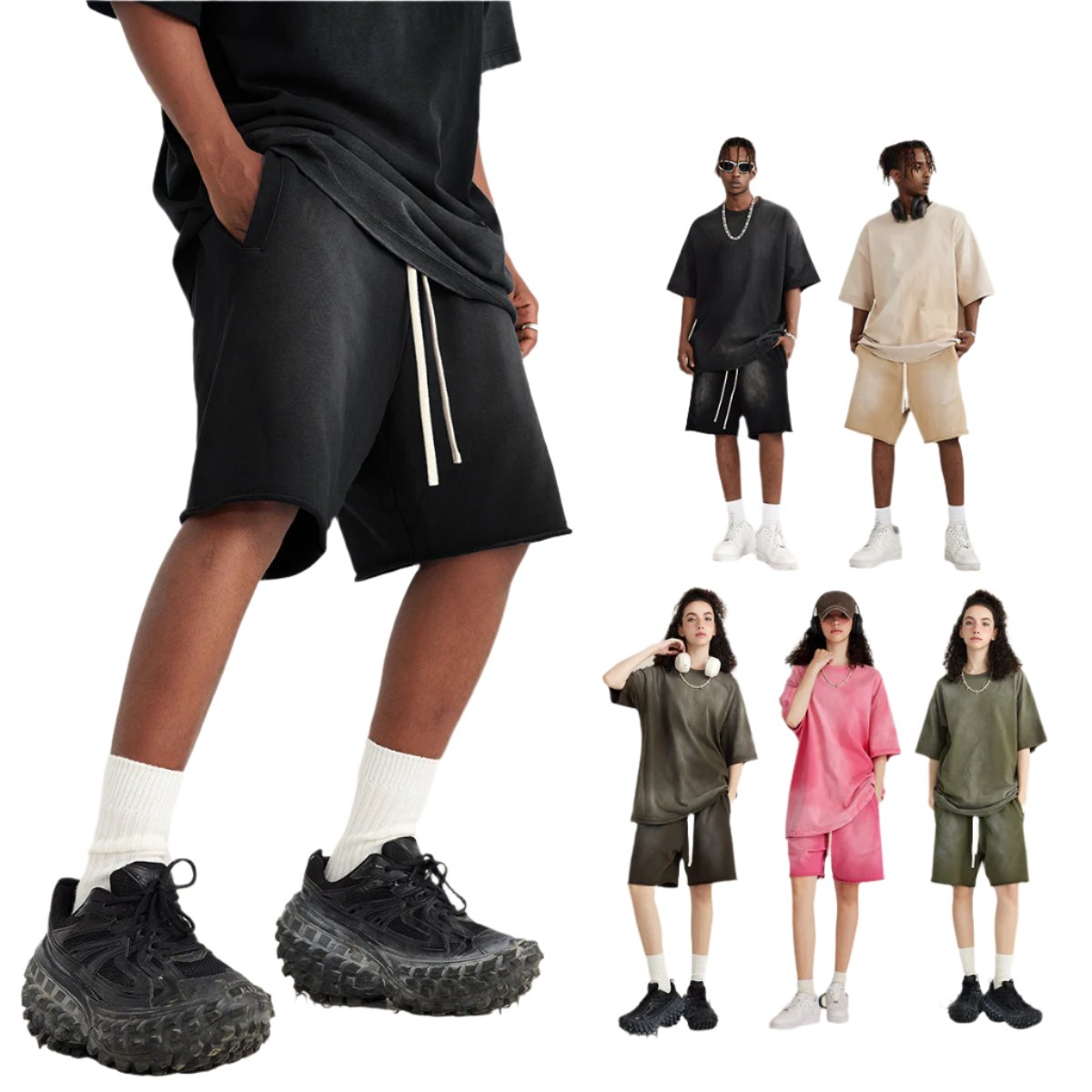 شورت BE ثقيل متدرج 440 جرام 100% قطن