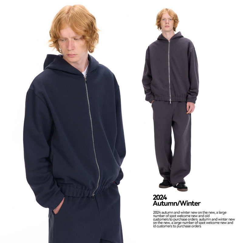 UNF 380g Winter Zipper Hooded Jakcet X Sweatpants