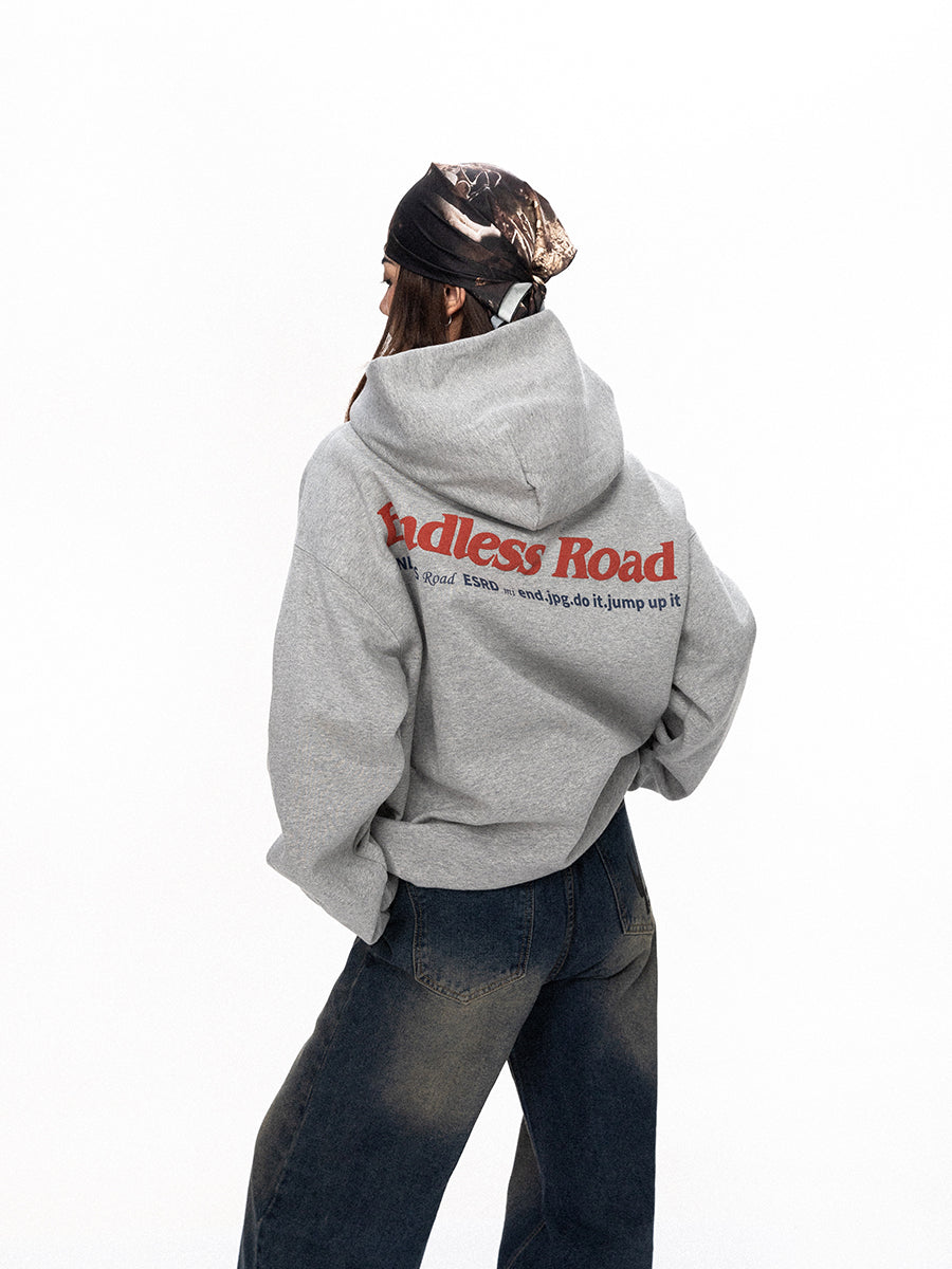 BLACKBB Maillard Front And Back Printed American Hoodie