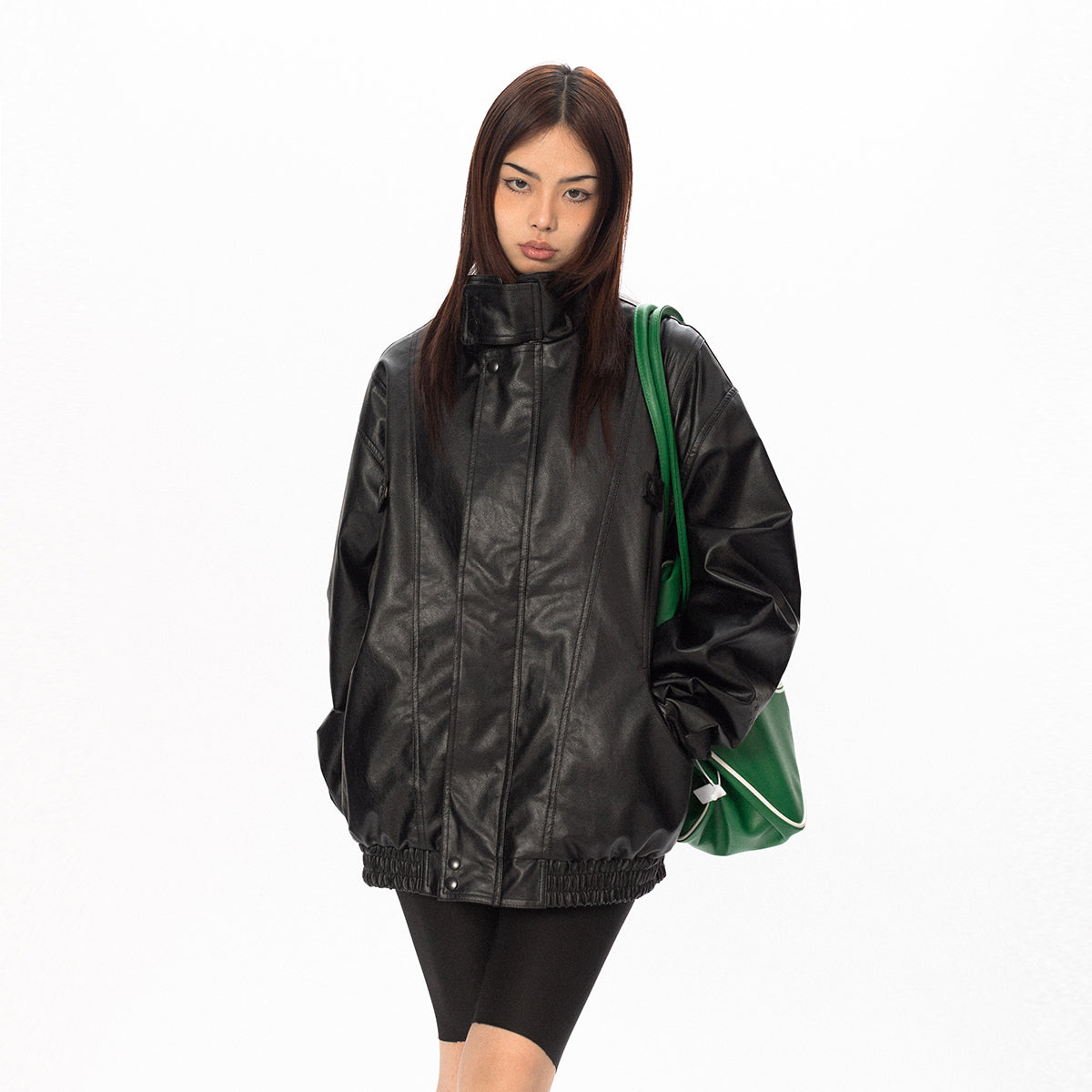 سترة جلدية كاجوال للربيع والخريف من BLACKBB American Retro