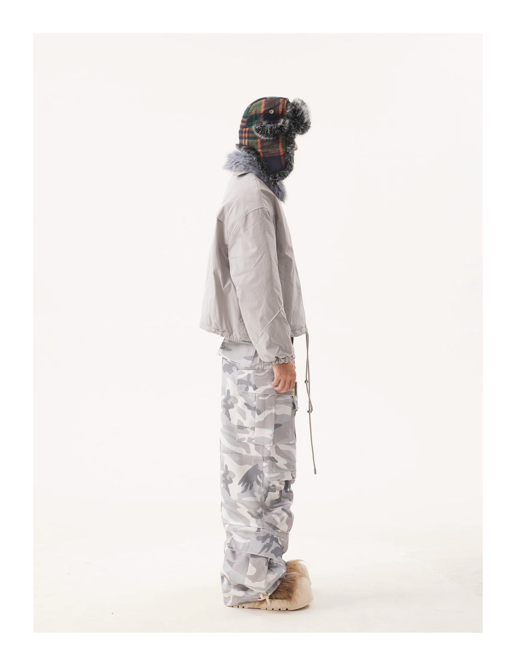 BTSG Fur Collar Cargo Jacket