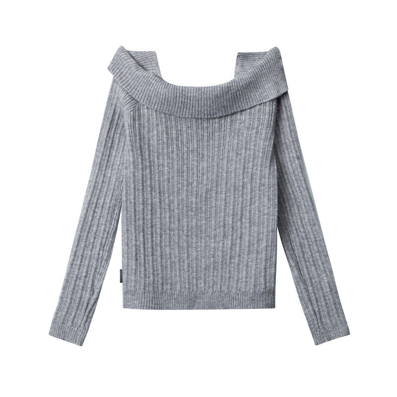 Nariele Drop Shoulder Sweater French Gentle Top Knit Sweater