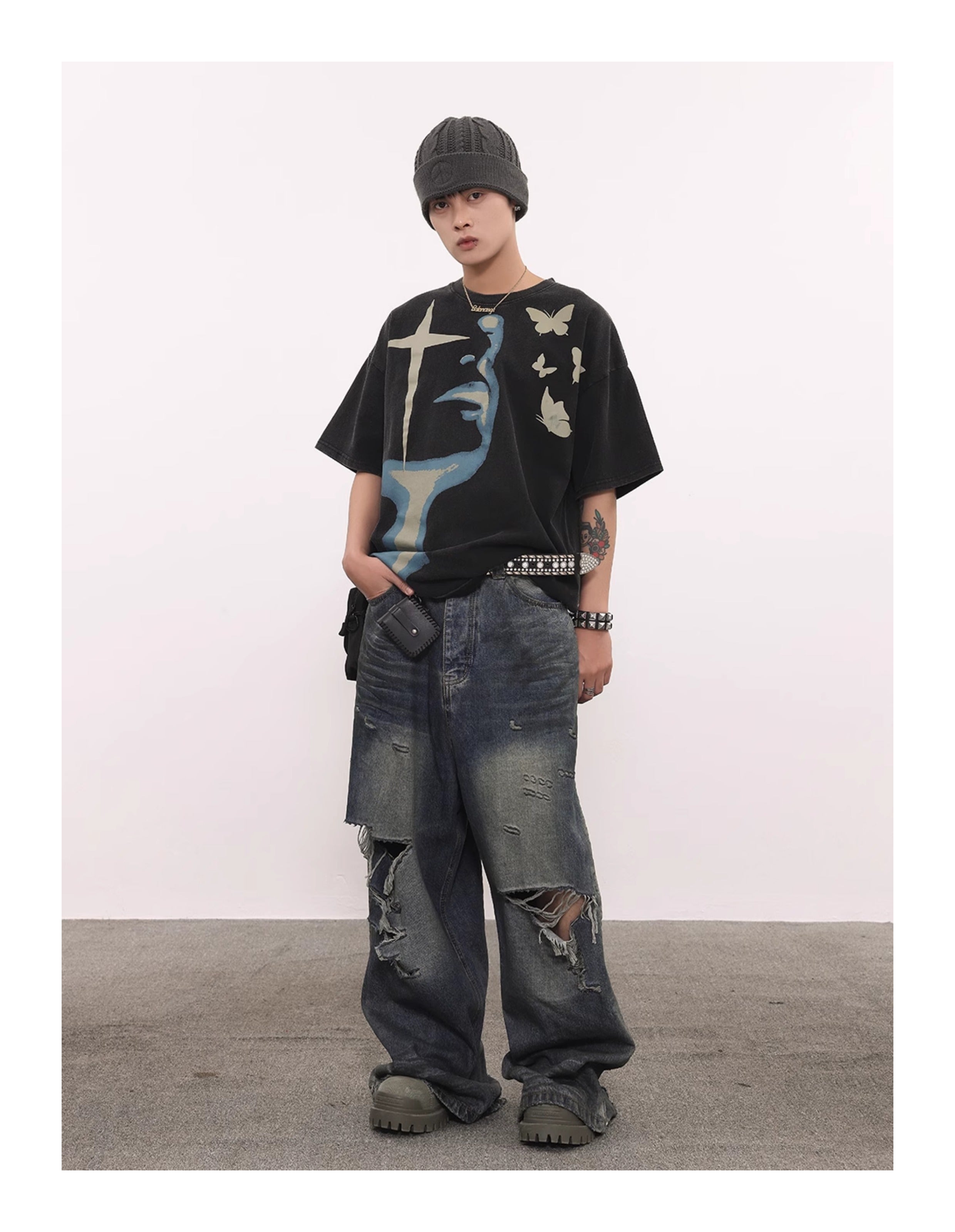 BTSG's American Vintage Short Sleeve Trendy Hip Hop Tee