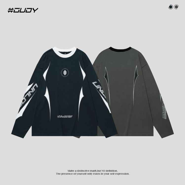 OVDY 230g Streetwear Round Neck Drop Shoulder Edition Long Sleeve sweatshirt