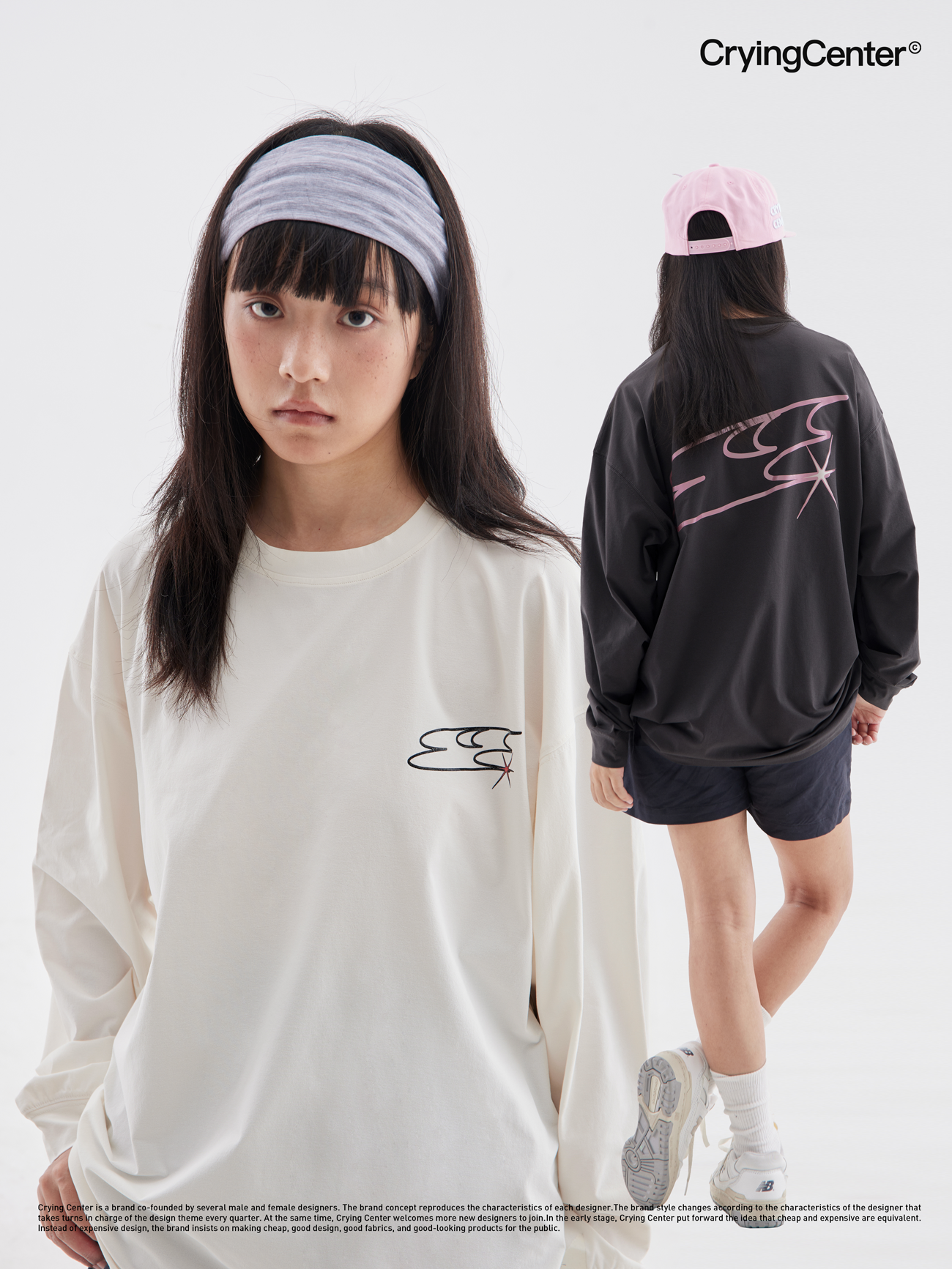 CryingCenter quick-drying jelly logo long tee
