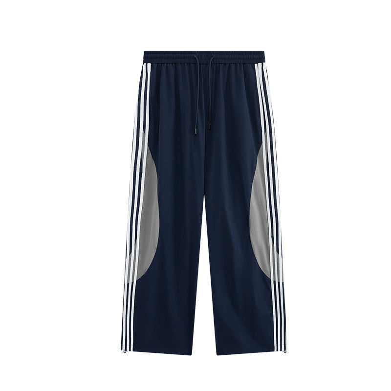 INF Retro Sports Patchwork Wide-leg Pants