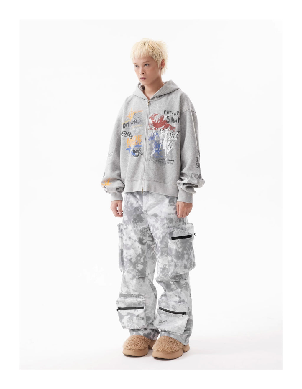 BTSG American Retro Multi-Pocket Camouflage Cargo Pants