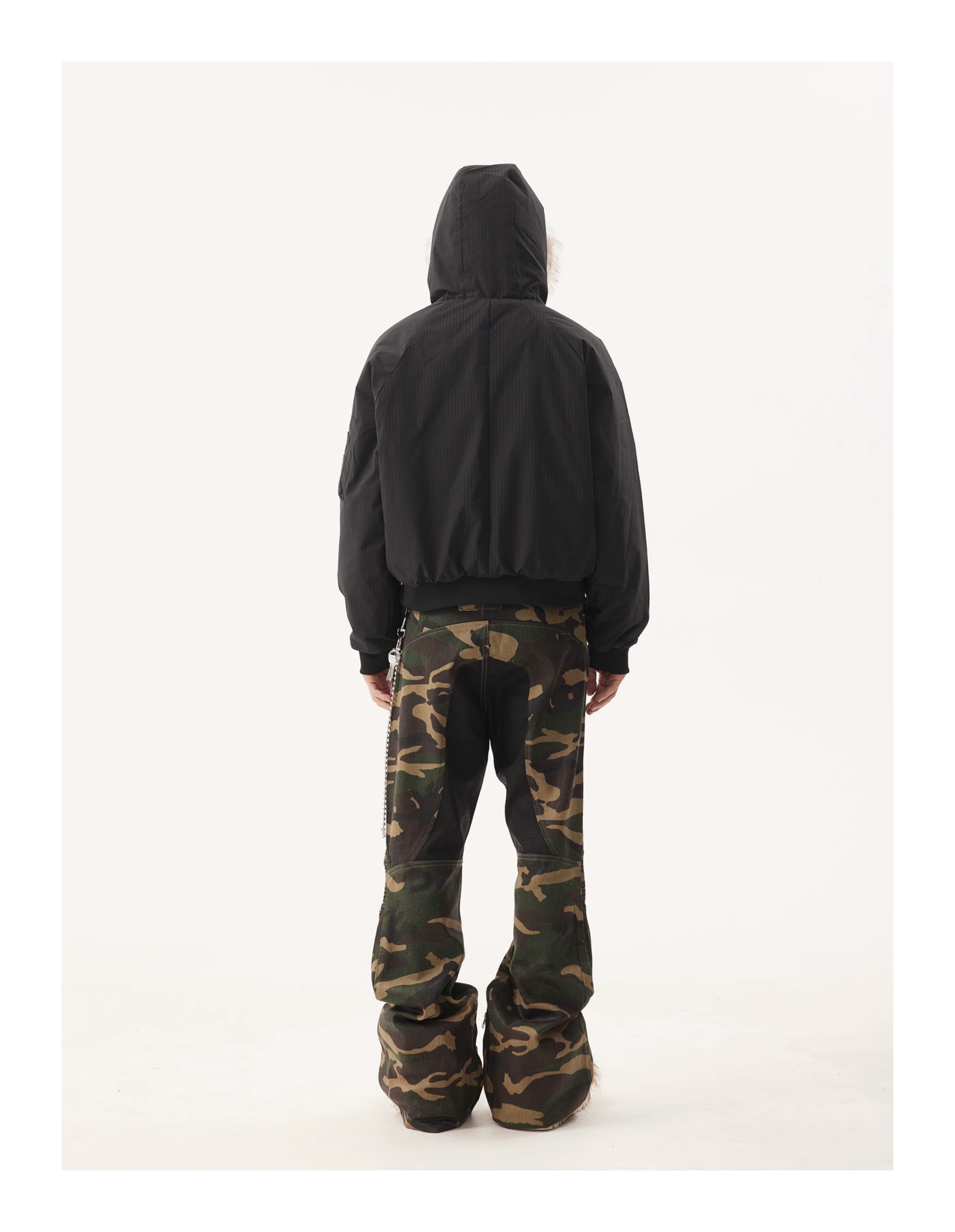 BTSG Fur Collar Cropped Padded ZAPA Jacket