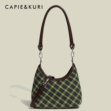 CAPIE &KURI Millennial Chic Girls Premium Plaid Purse Versatile Crossbody Bag