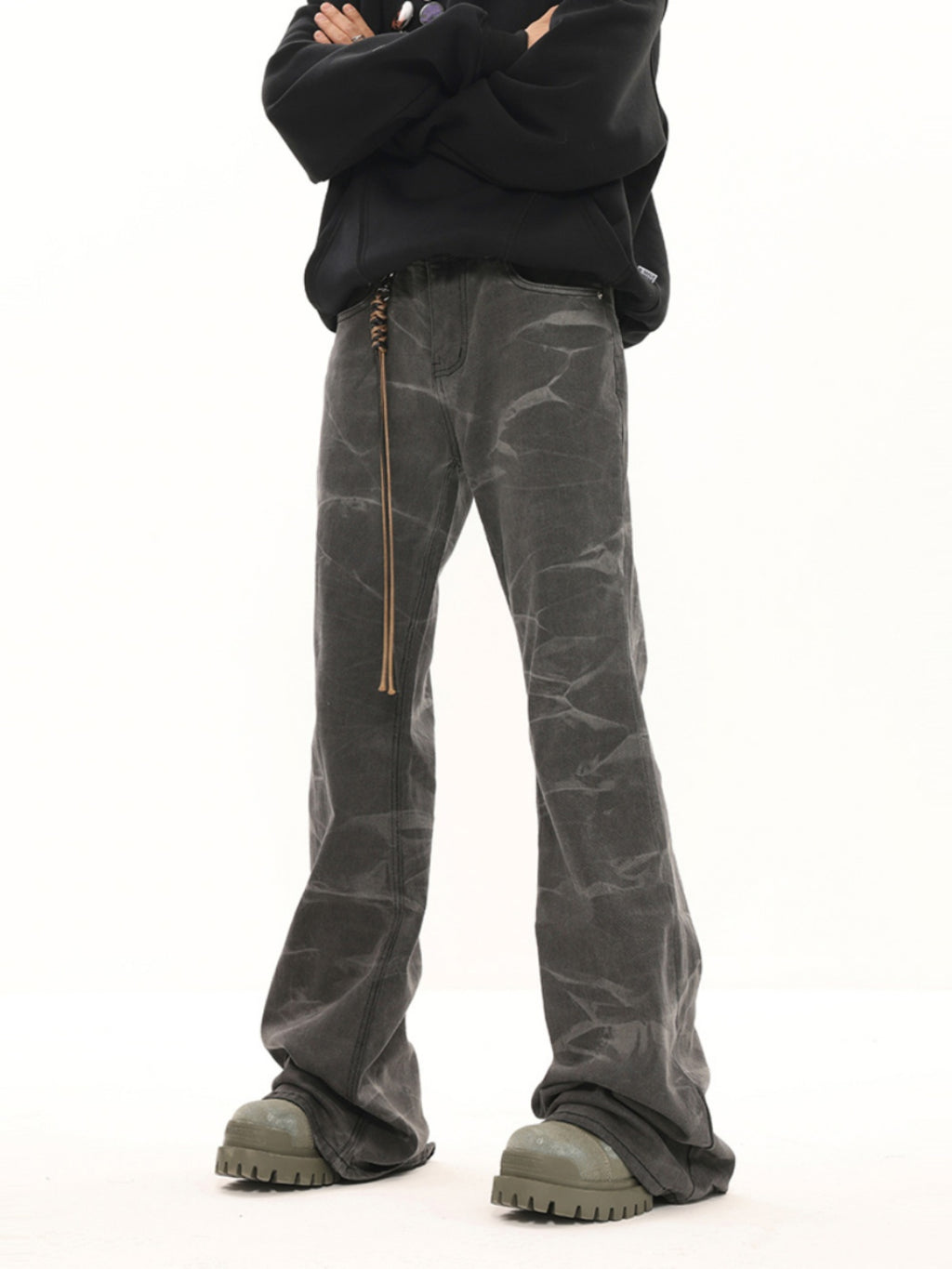 BTSG Skinny Distressed Bootcut Jeans