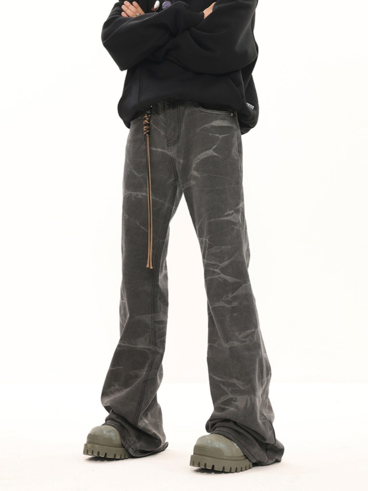 BTSG Skinny Distressed Bootcut Jeans