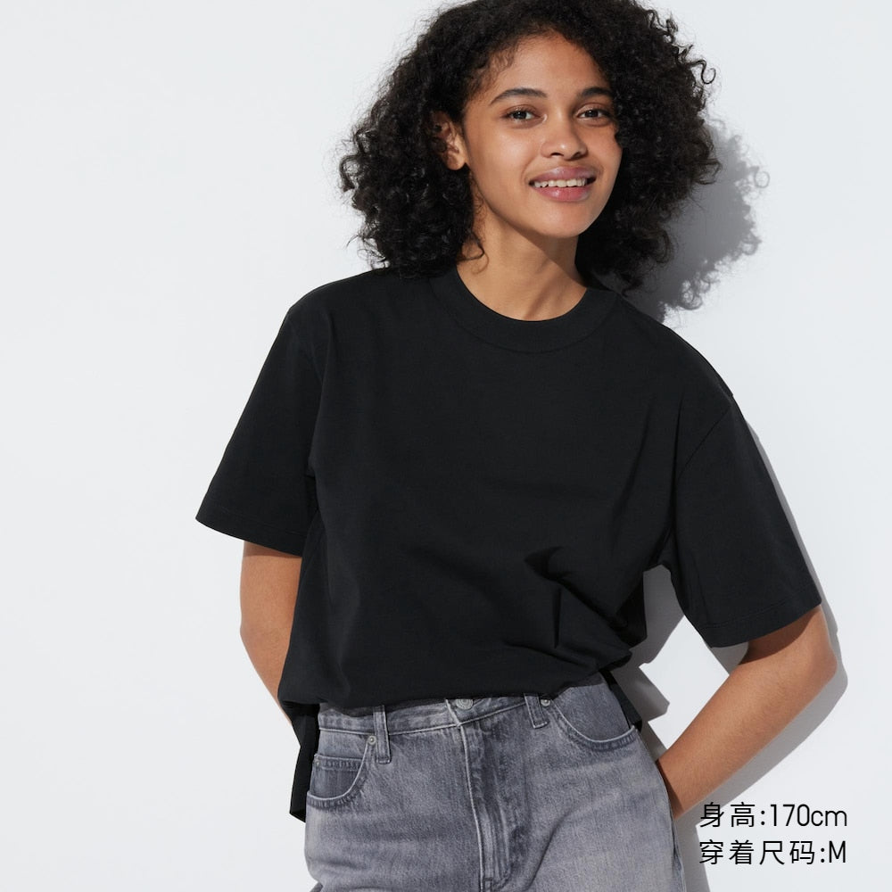 UNIQLO Women's AIRism Cotton-blend Colorful Short-sleeved Tee 474415