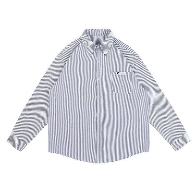 Lemanism Japanese Vertical Striped Shirt