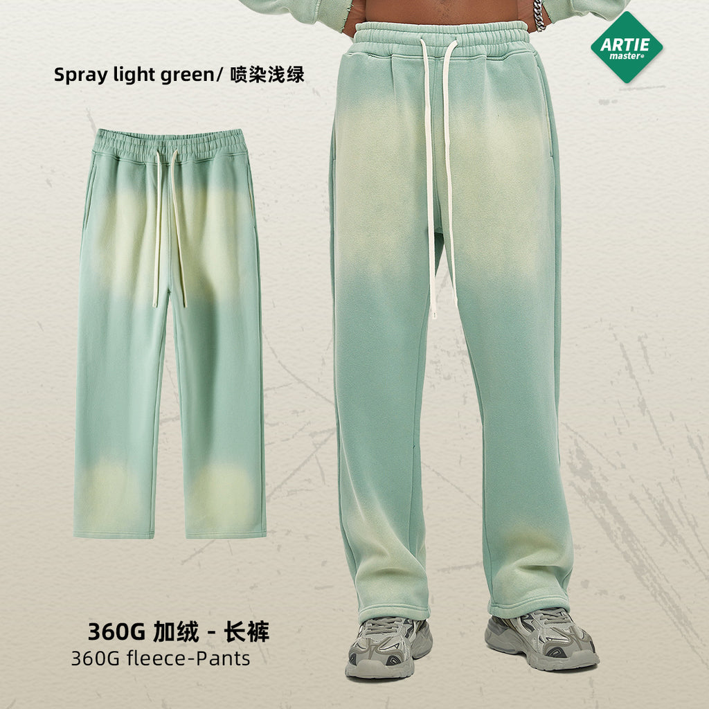 ARTIE 360g Spray Dye Distressed Casual Pants