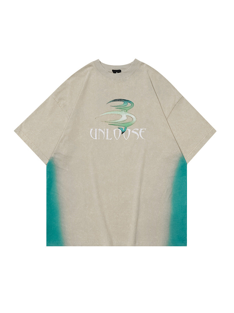 #OVDY 260G Washed Distressed Short Sleeve