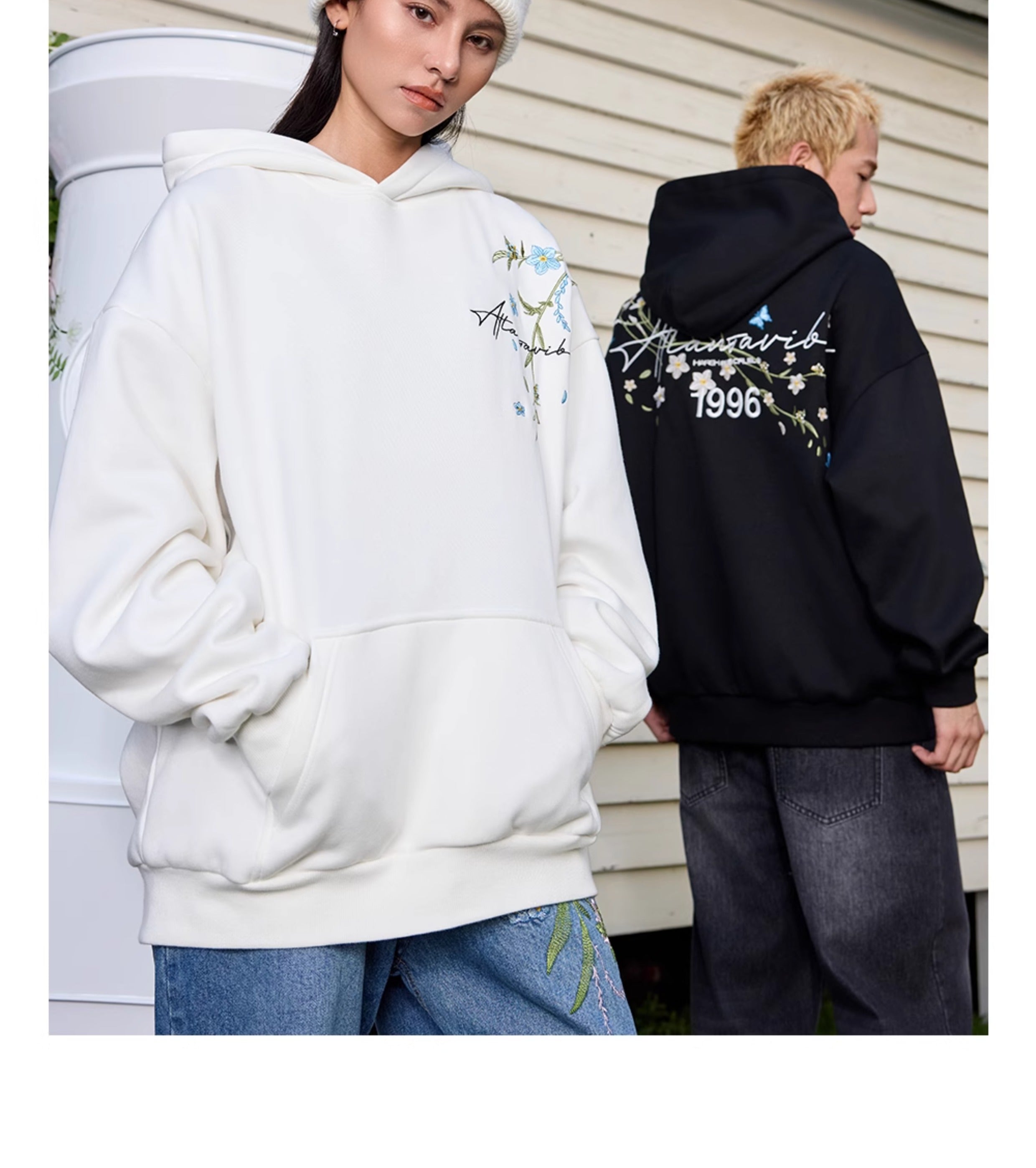 harshandcruel Floating Zero Floret Embroidered HACR Hoodie
