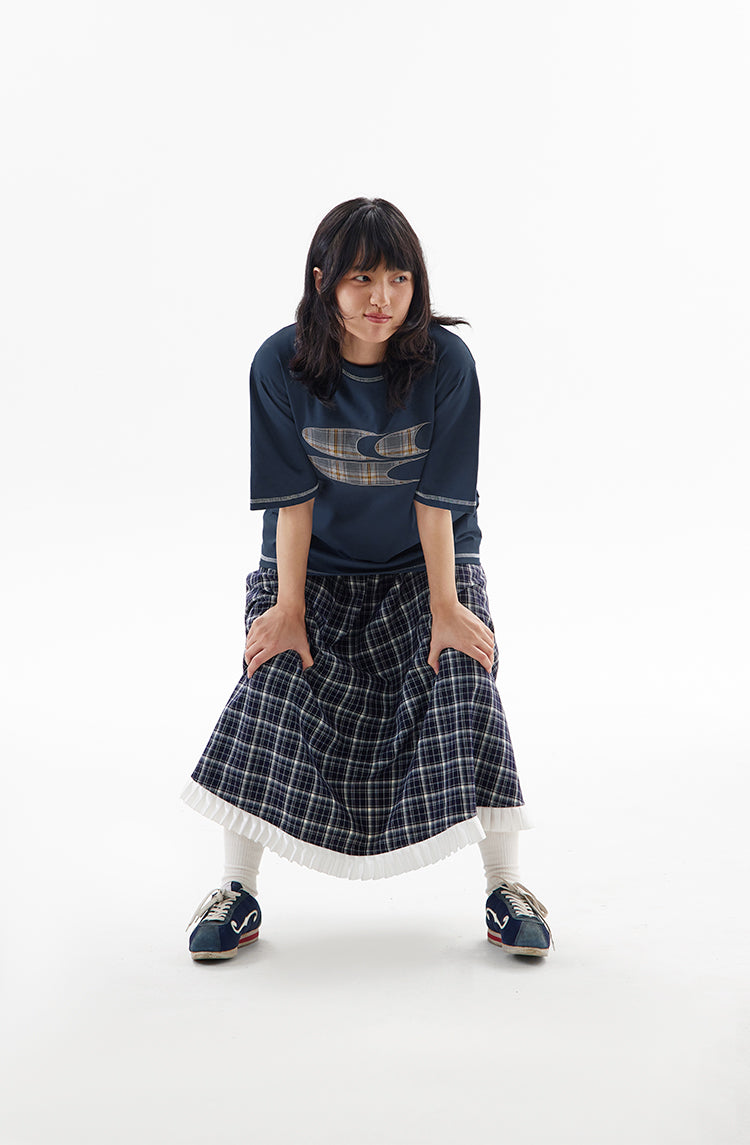 CryingCenter Plaid logo Tee