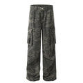BTSG Distressed Brushed Camouflage Cargo Pants