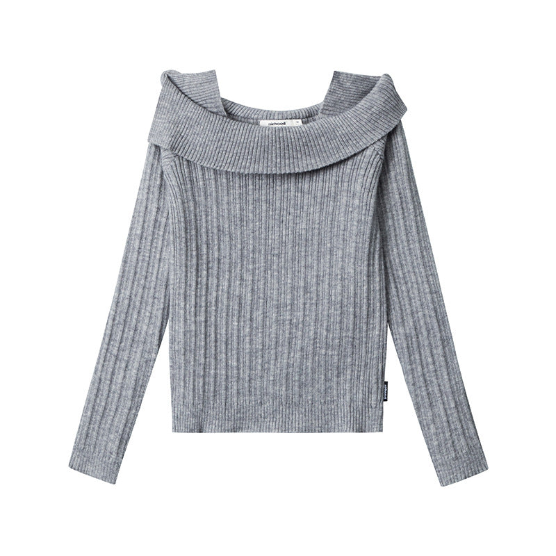 Nariele Drop Shoulder Sweater French Gentle Top Knit Sweater