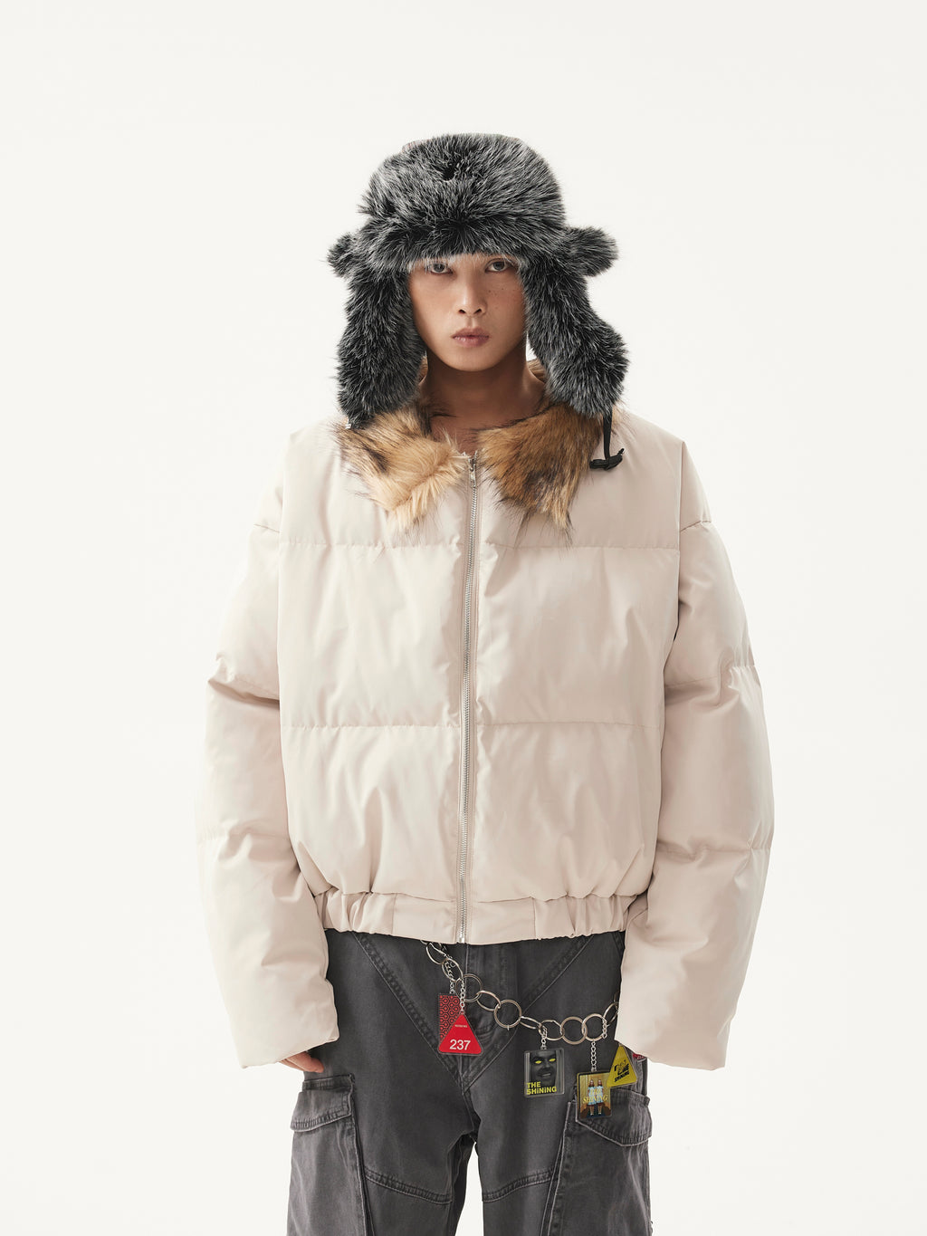 BTSG Warm Fur Collar Cotton Jacket