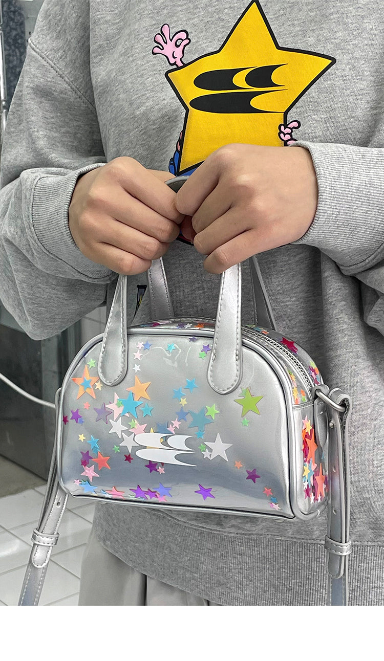 CryingCenter Y2K Star Shiny Boston Bag