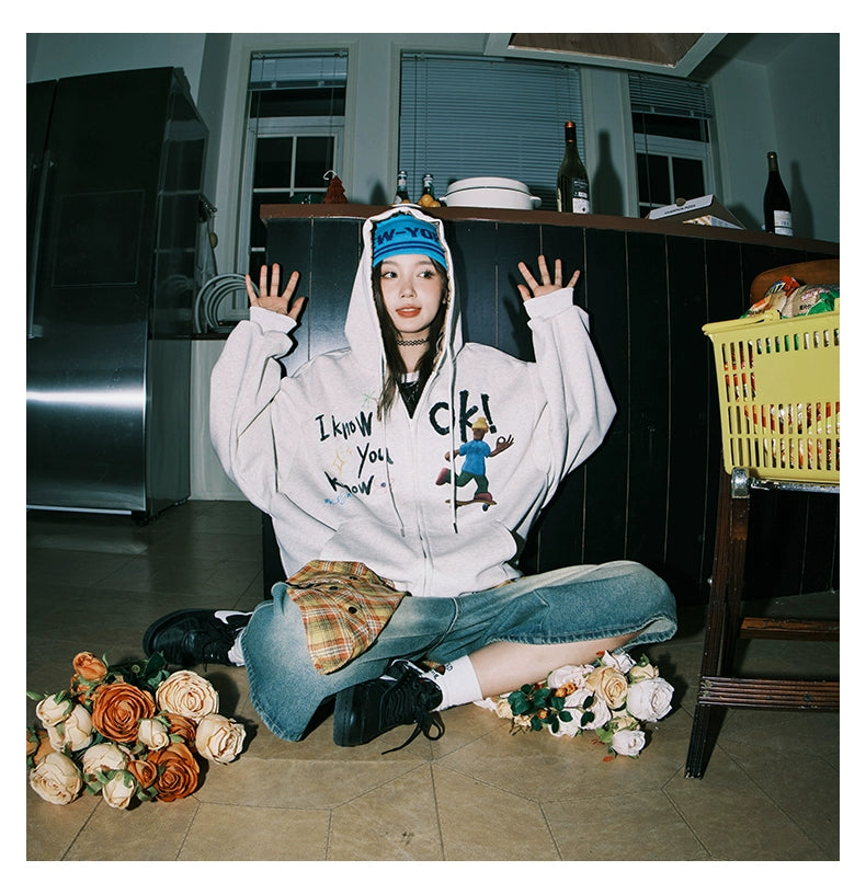 Mershier skateboard Zipper Hoodie Jacket