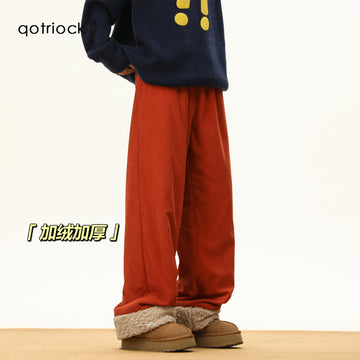 QOTRIOCK Heavy Corduroy Thickened Thermal Pants