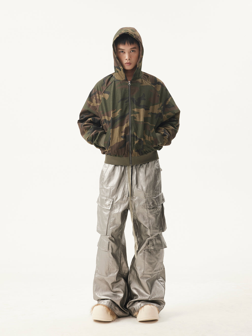 BTSG Wasteland Tactical Camouflage thick imitation rabbit Jacket
