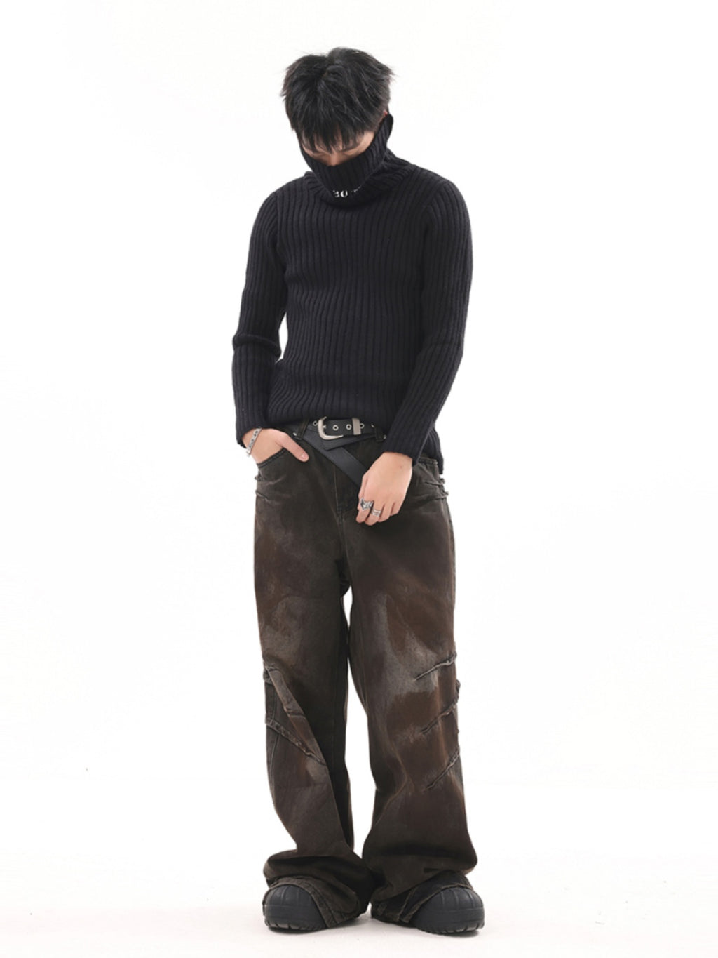 BTSG Jeans Dirtyfit Retro Dirty Wasteland Wide Leg Pants