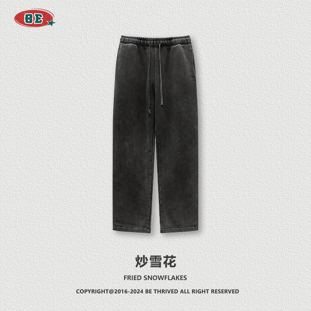 BE Velvet Knitted Straight Sweatpants