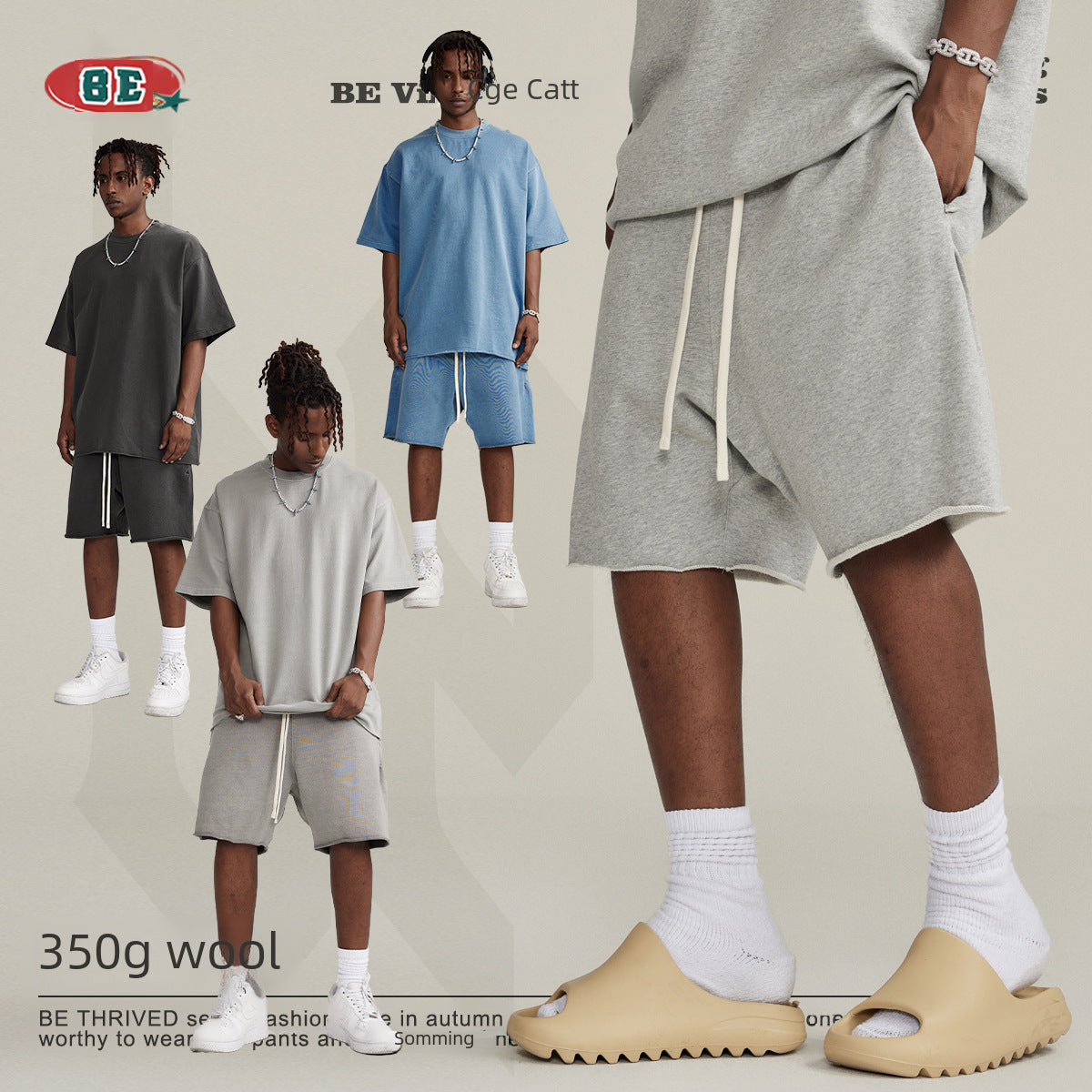 BE Rolled 385G 100% Cotton Shorts