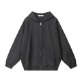 Nariele Casual Sports Style Sweatshirt Hoodie Loose Zipper Jacket