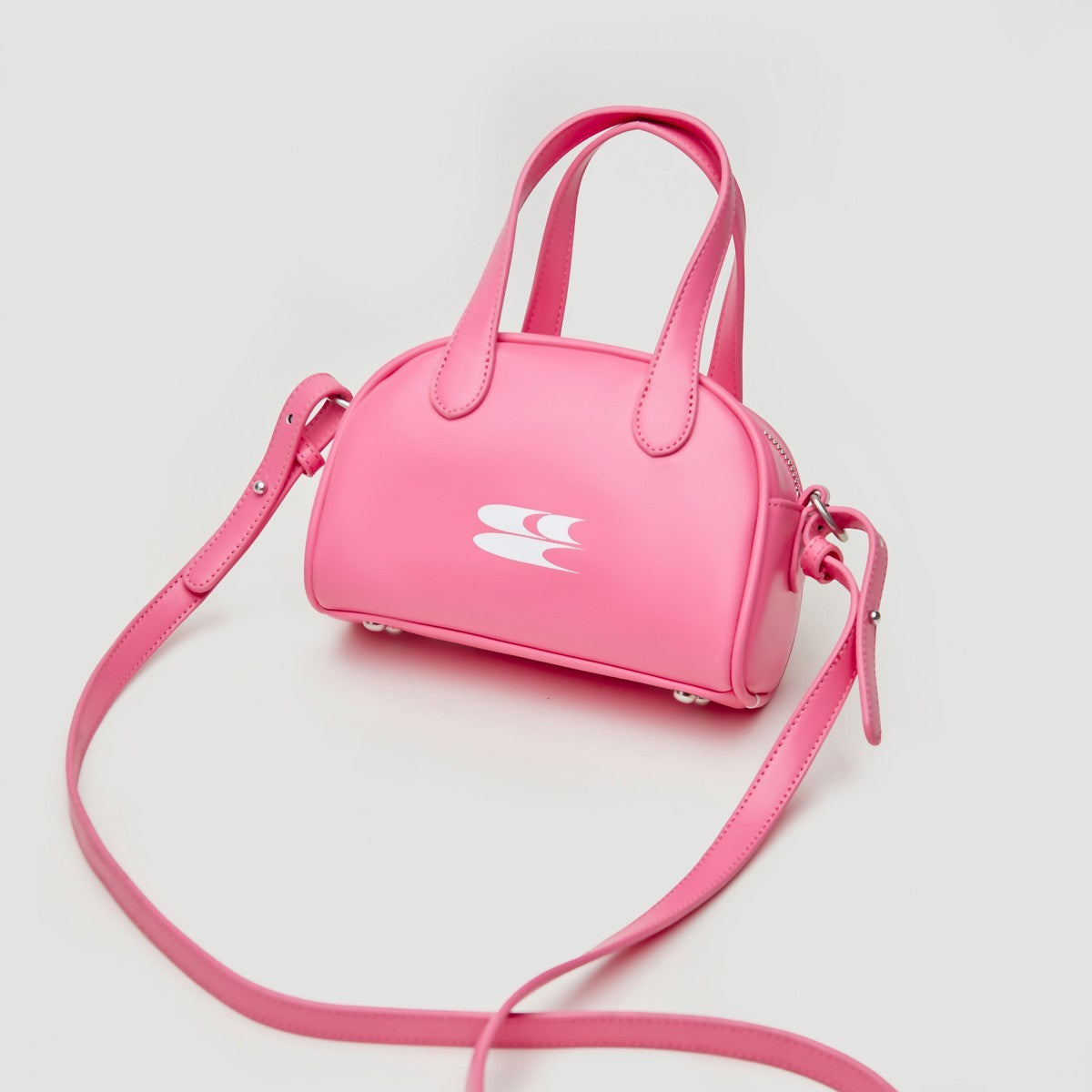 CryingCenter Classic Vintage Mini Milk Tea White Boston Crossbody Bag