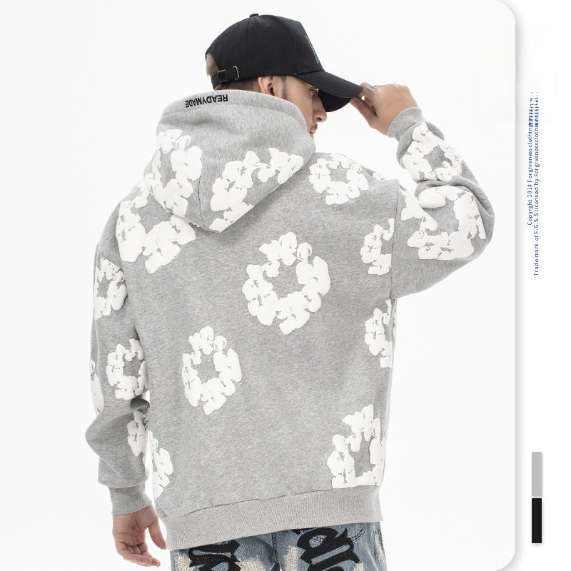 FORGIVNESS  Monogram Embroidery Casual Hoodie