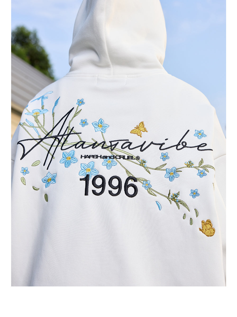 harshandcruel Floating Zero Floret Embroidered HACR Hoodie