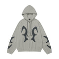 #OVDY Retro distressed fried wash jacket heavy hoodie Zipper Jacket