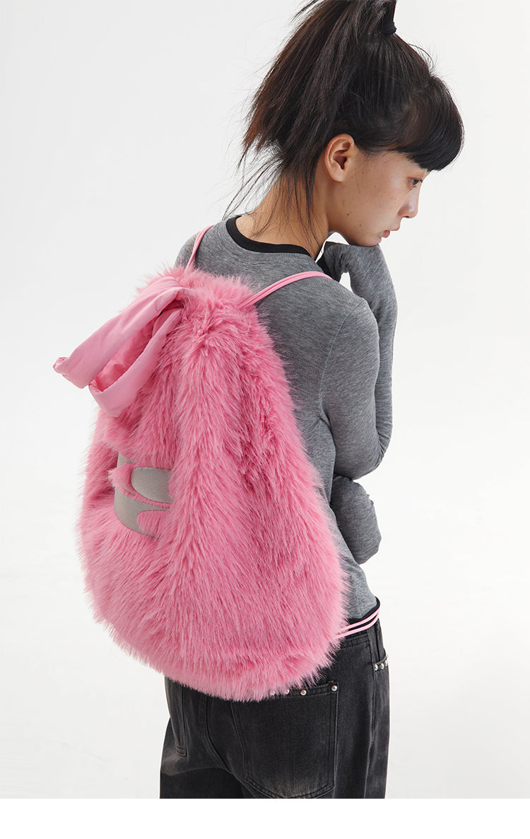 CryingCenter Special Big Logo Plush Shoulder Bag