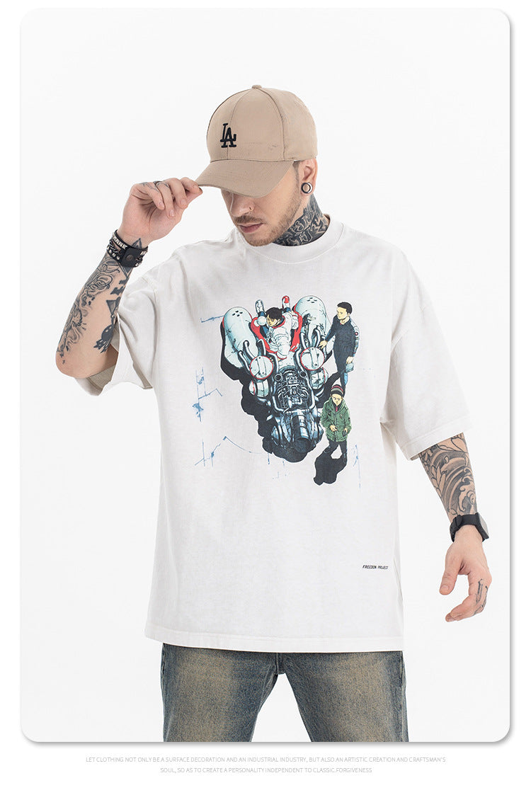 FORGIVNESS Akira Cyberpunk Cartoon Anime American Short Sleeve Tee