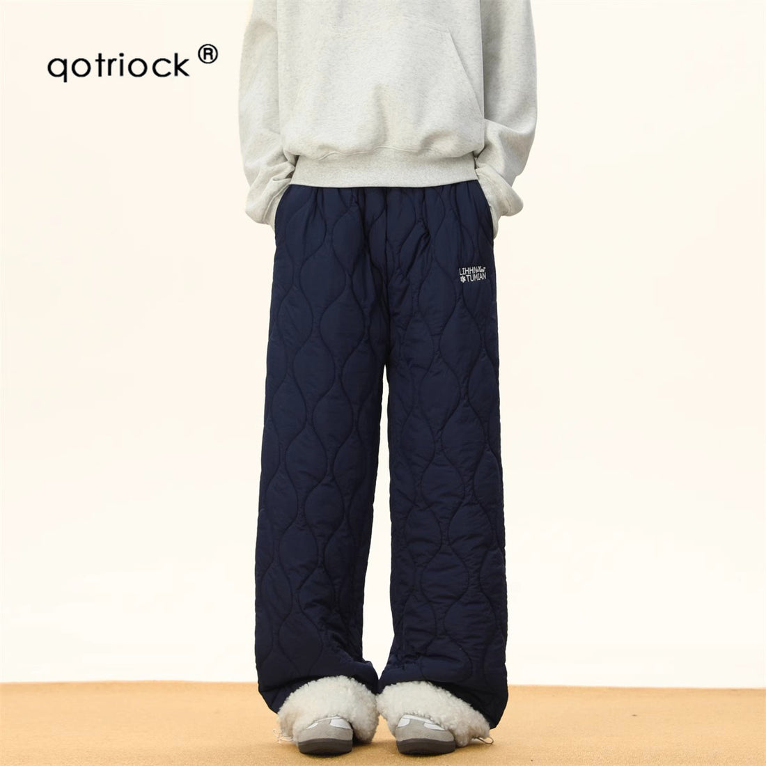 QOTRIOCK Gourd Pattern Thickened Thermal Ski Pants