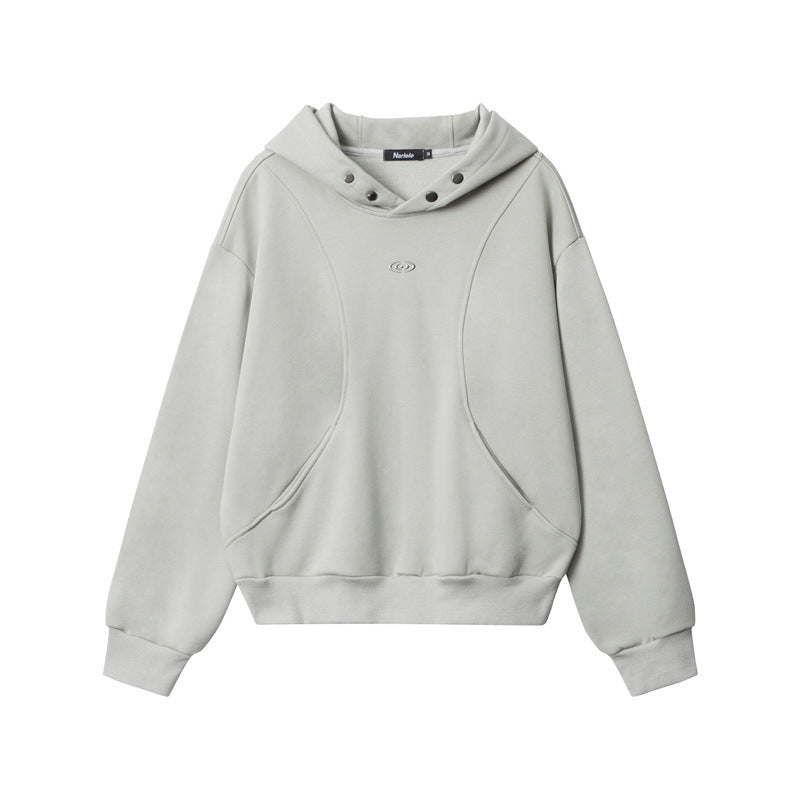 "Clearance"  Nariele American Style Retro Elegant Loose Pullover Hoodie