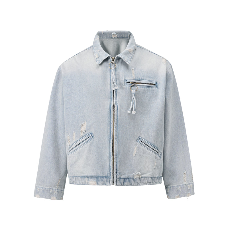 BTSG Washed Spoiled Cropped Jacket