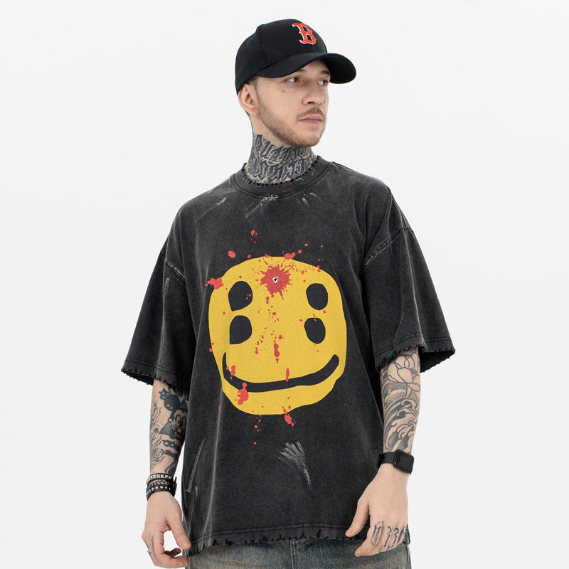 FORGIVNESS  Broken Smiley Vintage Wash Tee