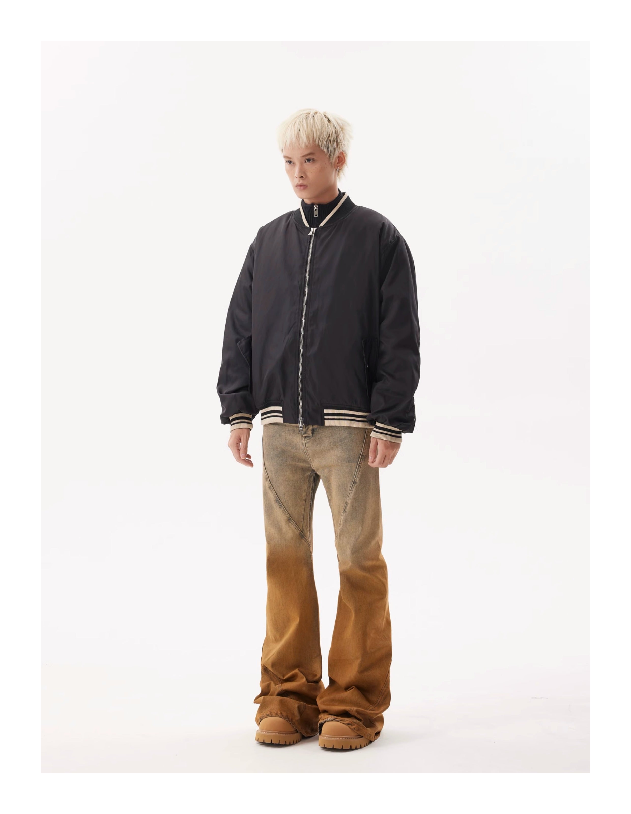 BTSG Lined Nylon Baseball Jacket