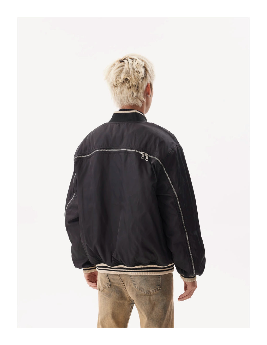 BTSG Lined Nylon Baseball Jacket