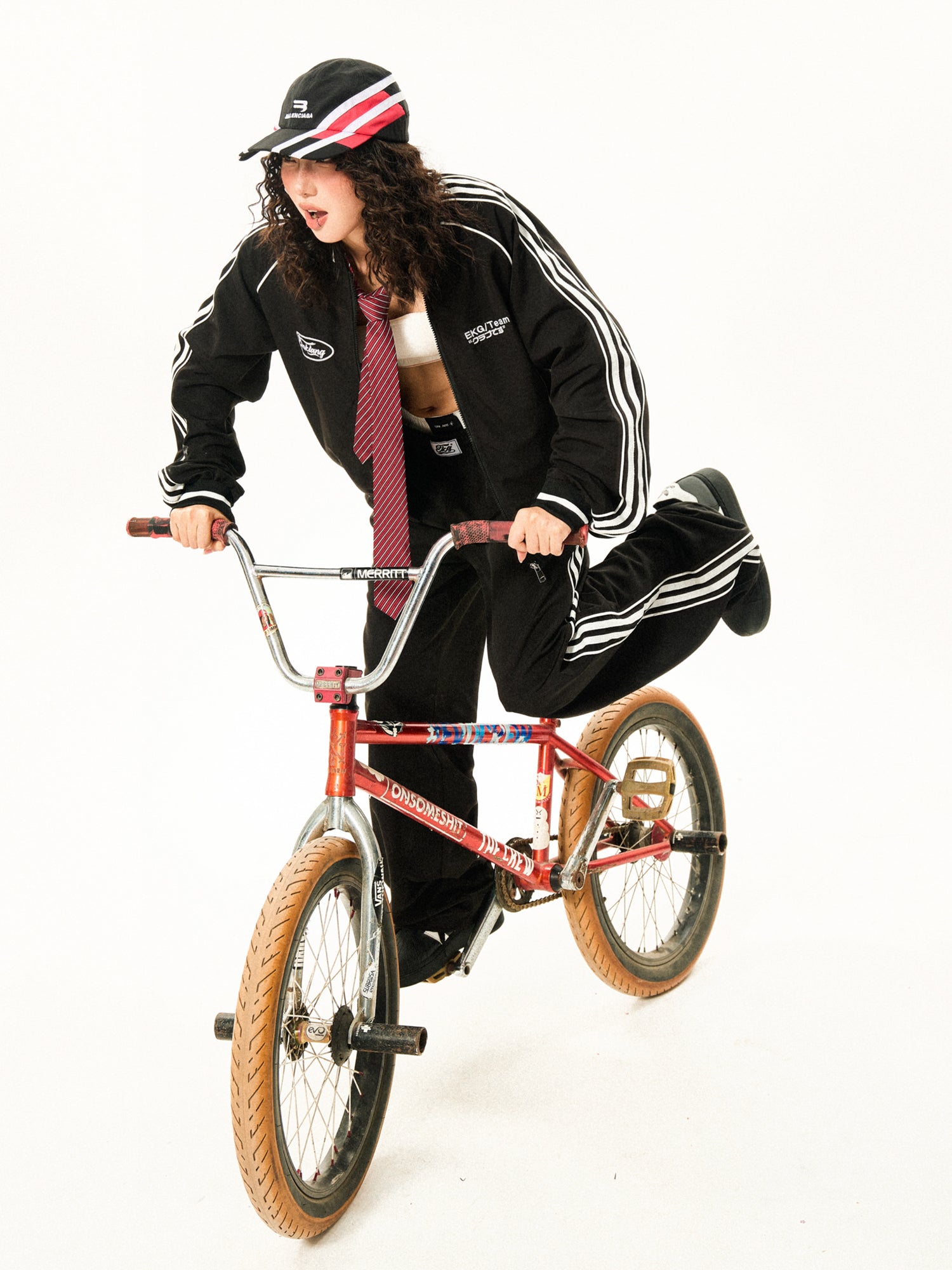 Mershier Original Side Striped Loose Jacket Pants set