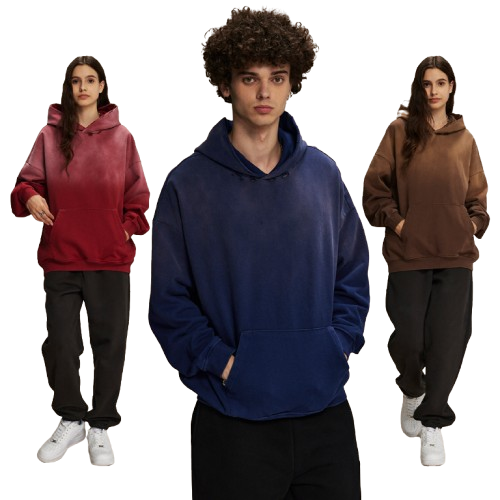 ARTIE 450g Heavy Wash Water Hole Retro Hoodie