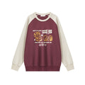 Nariele Unisex Crew Neck Vintage Print Loose Long Sleeve Sweatshirt
